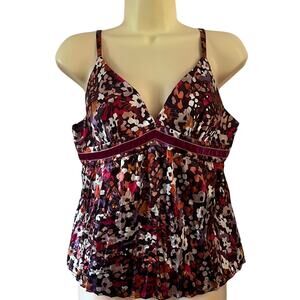 Moda International Victoria’s Secret Multicolor Print Camisole Blouse Size M